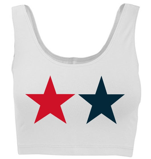 Double Stars Tank Crop Top
