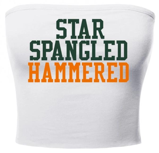 Star Spangled Hammered Cotton Tube Top (Available in 2 Colors)