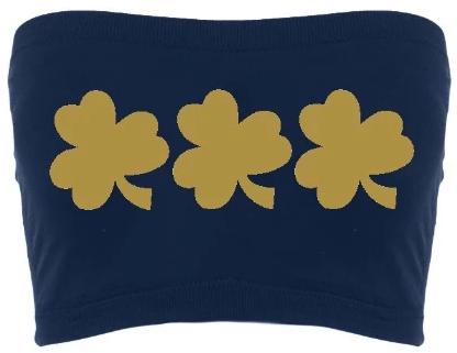 Shamrocks Of Gold Seamless Crop Tube Top (Available in 3 Colors)