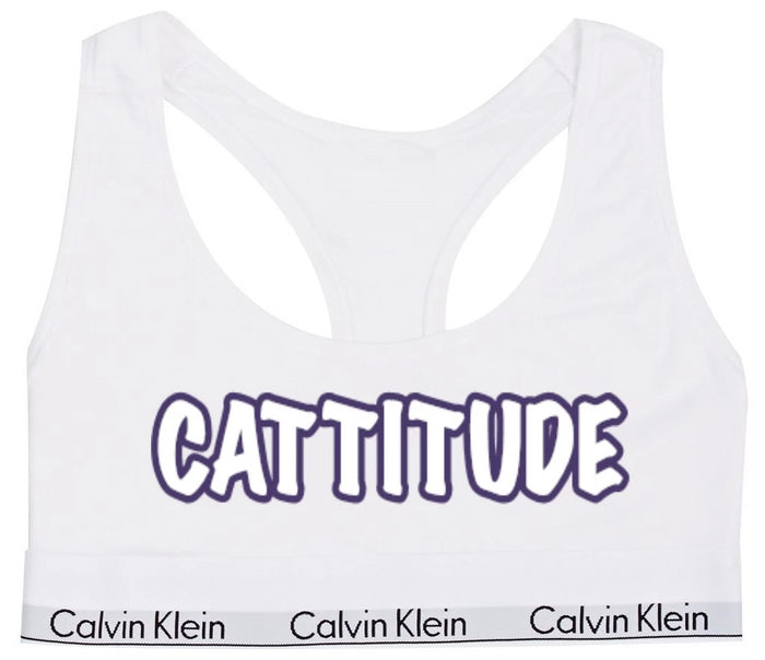 Cattitude Cotton Bralette (Available in 2 Colors)