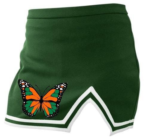 Butterfly Baby Forest Green A-Line Notched Cheer Skirt