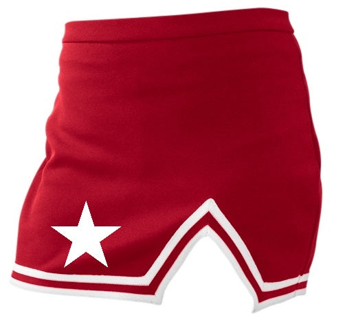 Big Star Red A-Line Notched Cheer Skirt