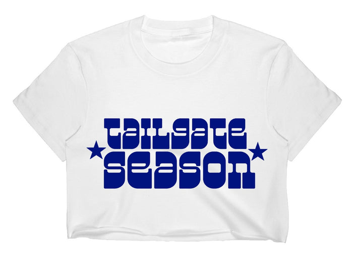 Tailgate Season Stars Raw Hem Cropped Tee (Available in 2 colors)