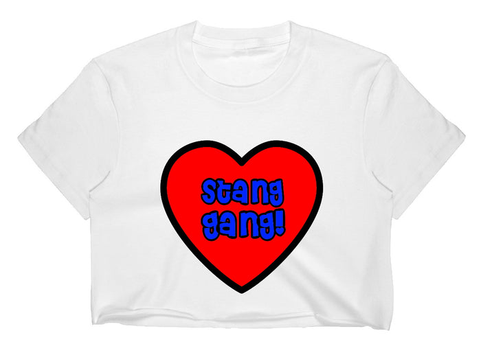 It's A Gang Raw Hem Cropped Tee (Available in 2 Colors)