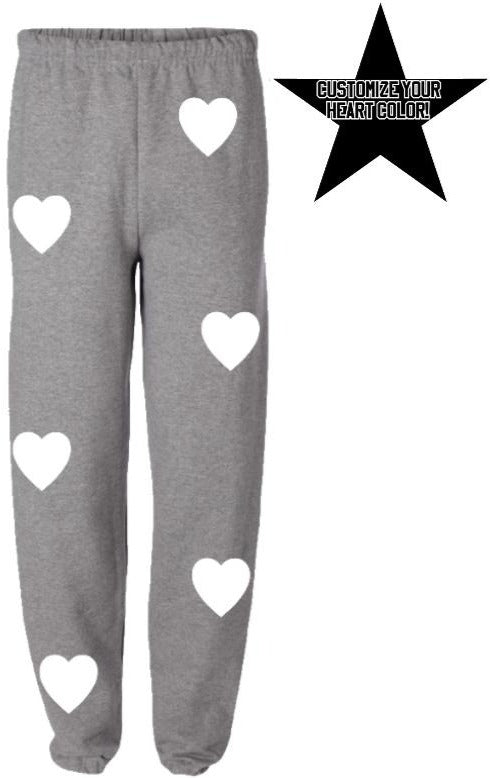 Custom Grey Heart Sweats- Customize Your Heart Color!