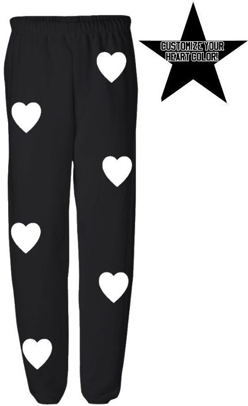 Custom Black Heart Sweats- Customize Your Heart Color!
