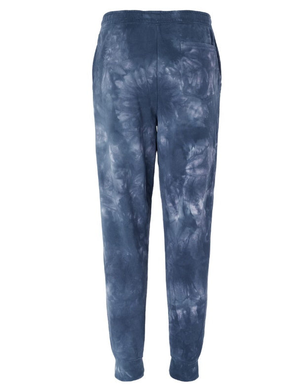 Navy Tie Die Fleece Joggers