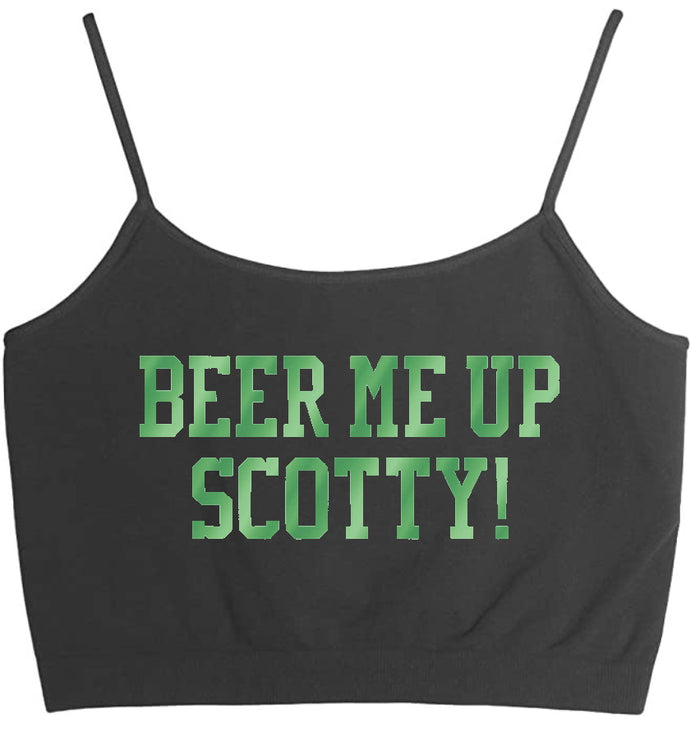 Beer Me Up Scotty! Seamless Crop Top (Available in 2 Colors)