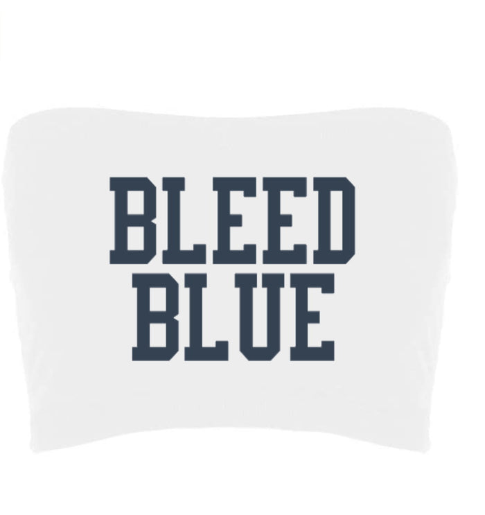 Bleed Blue Seamless Crop Tube Top