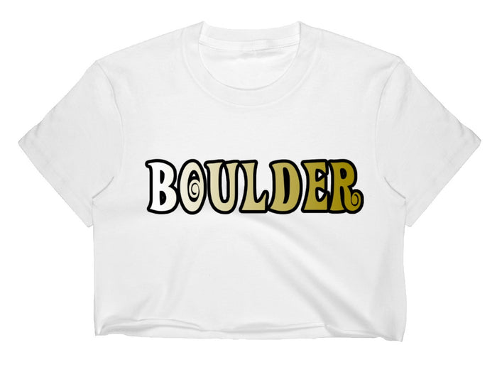 Boulder Groovy Raw Hem Cropped Tee (Available in 2 Colors)