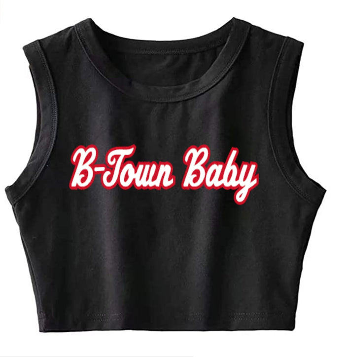 B-Town Baby The Ultimate Sleeveless Tank Crop Top (Available in 2 Colors)