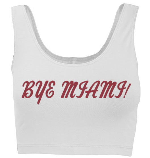 Bye Miami! Tank Crop Top (Available in 2 Colors)