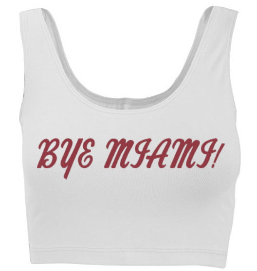 Bye Miami! Tank Crop Top (Available in 2 Colors)