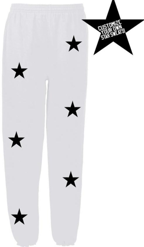 Custom White Star Sweats- Customize Your Star Color!