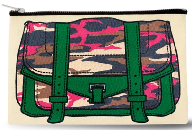 My Other Bag Hand Painted Canvas Camo Pouch