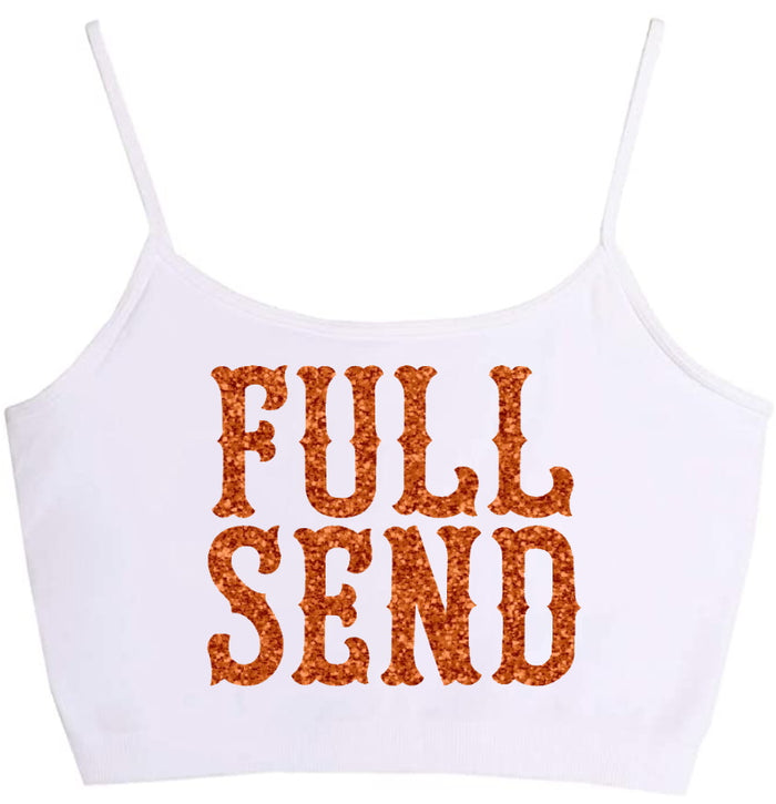 Full Send Glitter Seamless Crop Top (Available in 2 Colors)