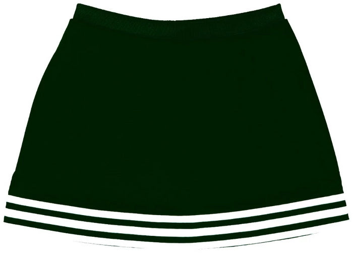 Forest Green & White A-Line Cheer Skirt