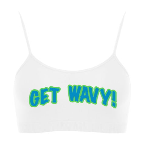 Get Wavy! Seamless Spaghetti Strap Super Crop Top (Available in 2 Colors)