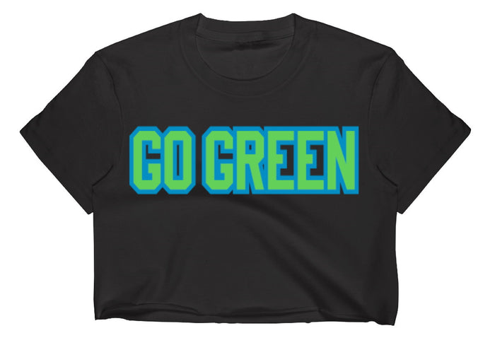 Go Green Raw Hem Cropped Tee (Available in 2 Colors)