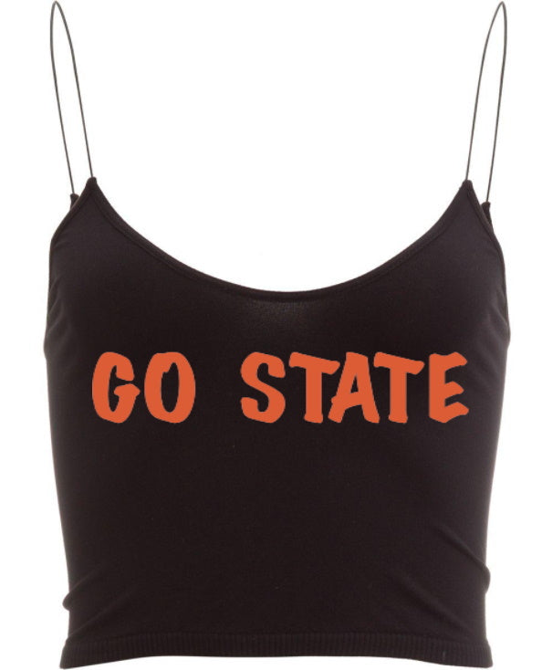 Go State Seamless Skinny Strap Crop Top (Available in 2 Colors)