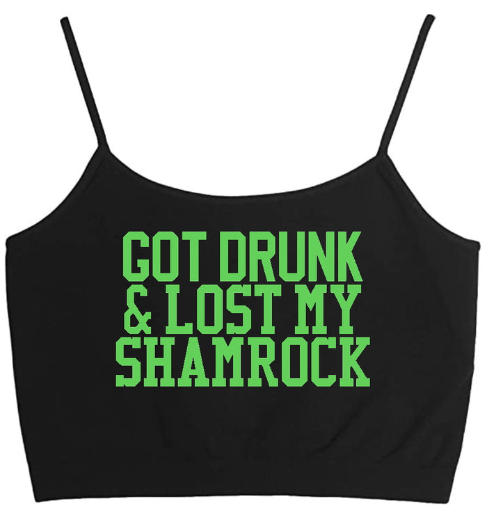 Got Drunk & Lost My Shamrock Seamless Crop Top (Available in 2 Colors)