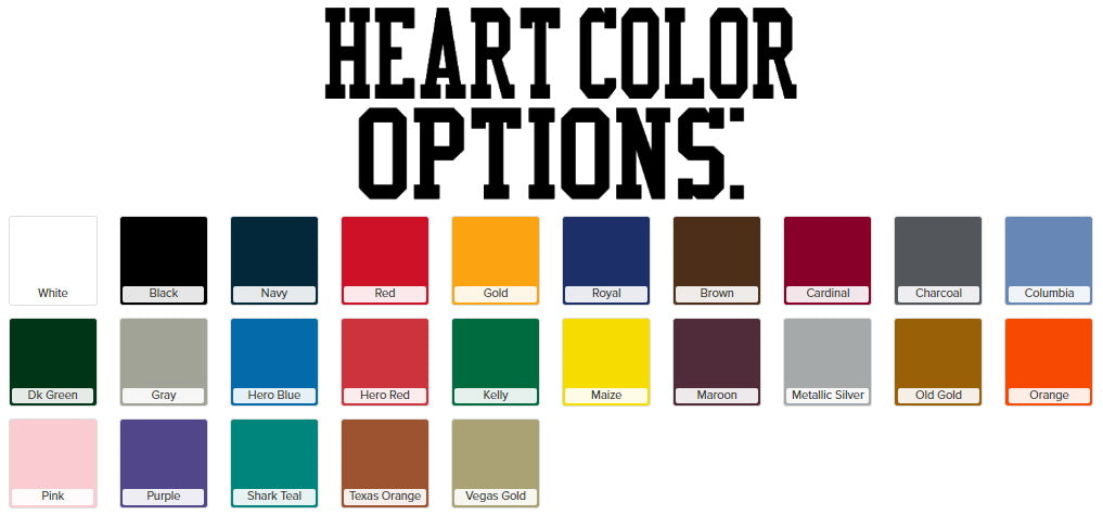 Custom Royal Blue Heart Sweats- Customize Your Heart Color!