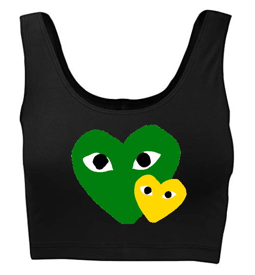 Game Day Hearts Tank Crop Top (Available in 2 Colors)