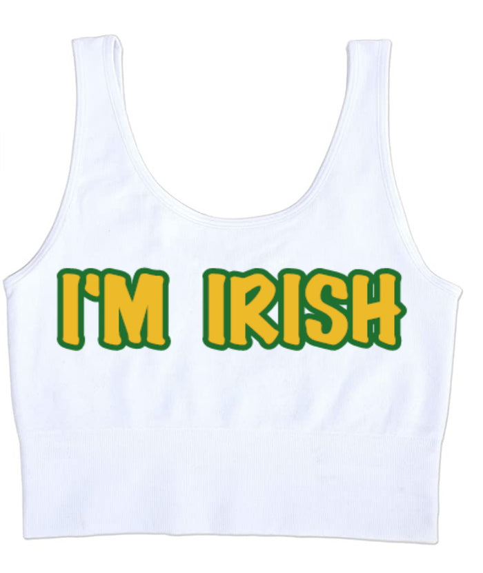 I'm Irish Seamless Tank Crop Top (Available in 2 Colors)