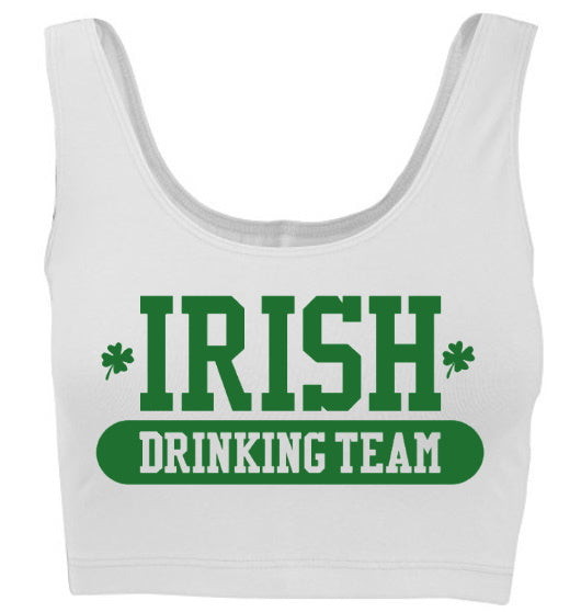 Irish Drinking Team Tank Crop Top (Available in 2 Colors)