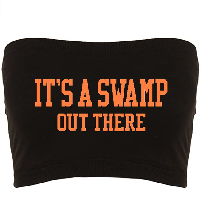 It's A Swamp Out There Seamless Crop Tube Top (Available in 2 Colors)