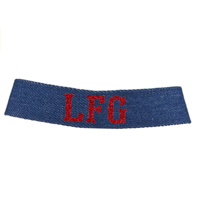LFG Glitter Denim Choker