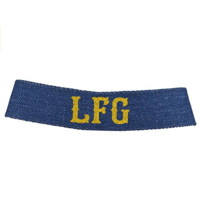 LFG Glitter Denim Choker