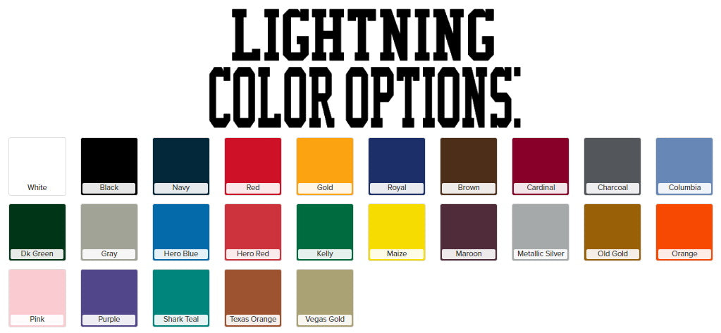 Custom Black Lightning Sweats- Customize Your Lightning Color!