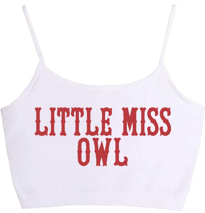 Little Miss Owl Seamless Crop Top (Available in 2 Colors)