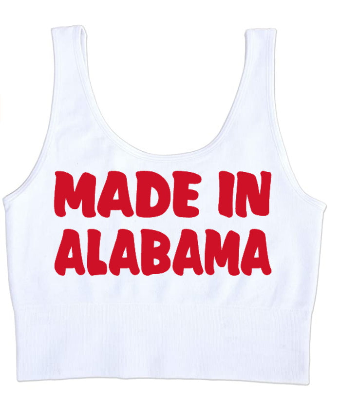 Made In Alabama Seamless Tank Crop Top (Available in 2 Colors)