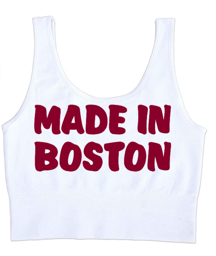 Made In Boston Seamless Tank Crop Top (Available in 2 Colors)