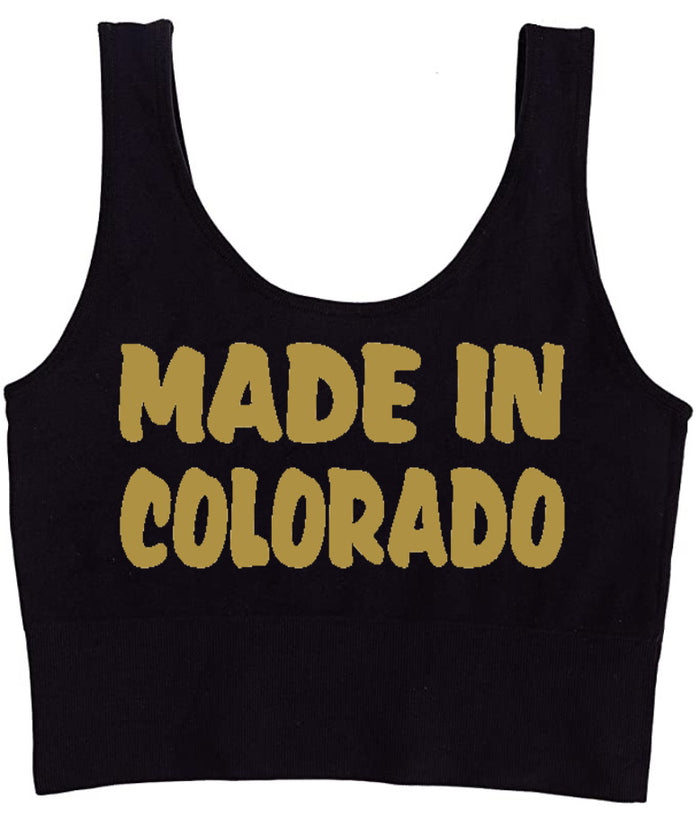 Made In Colorado Seamless Ribbed Tank Crop Top (Available in 2 Colors)