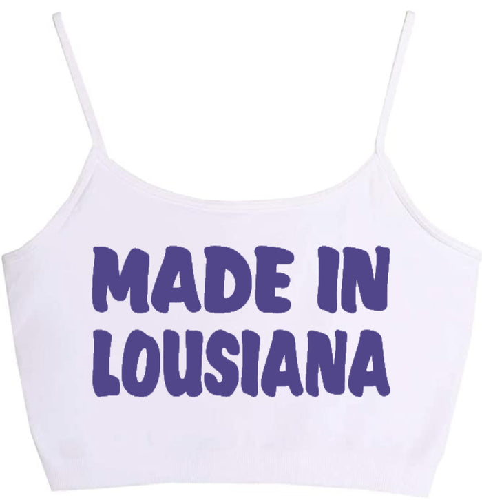 Made In Louisiana Seamless Crop Top (Available in 2 Colors)
