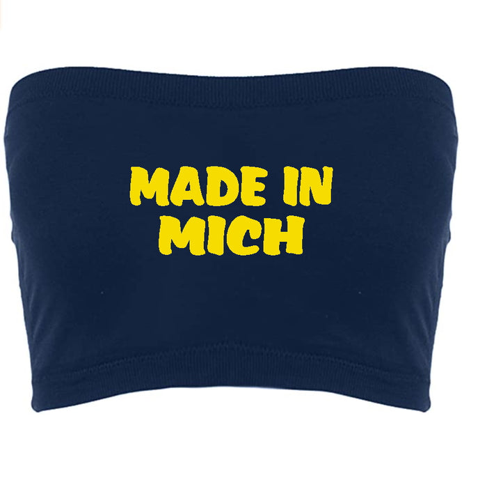 Made In Mich Seamless Crop Tube Top