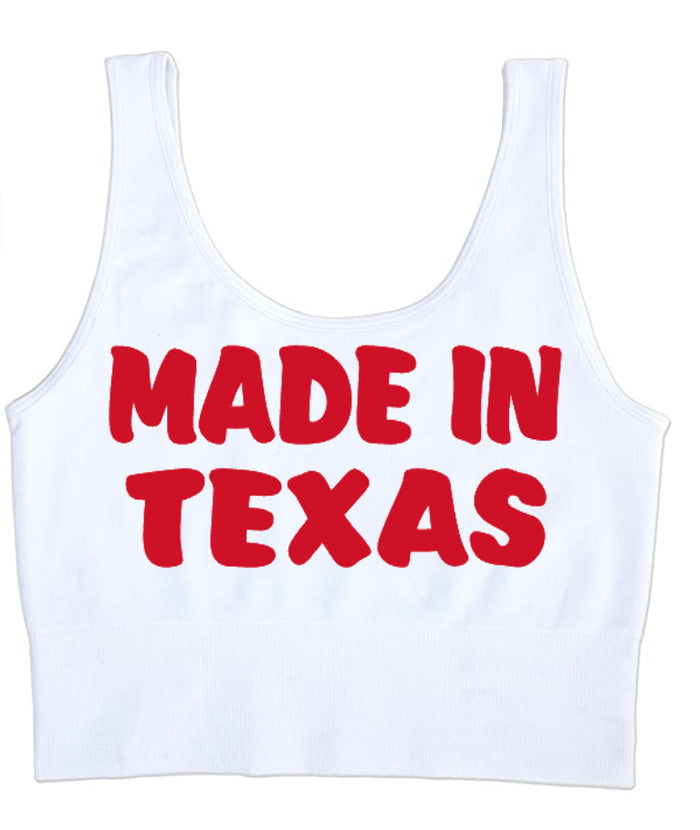 Made In Texas Seamless Tank Crop Top (Available in 2 Colors)