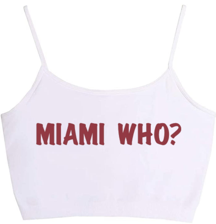 Miami Who? Seamless Crop Top (Available in 2 Colors)