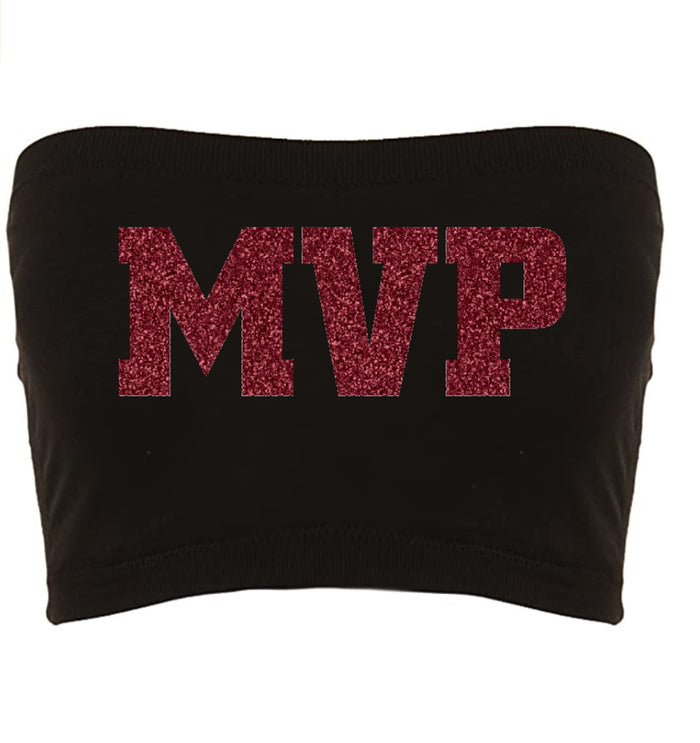 MVP Glitter Seamless Crop Tube Top (Available in 2 Colors)