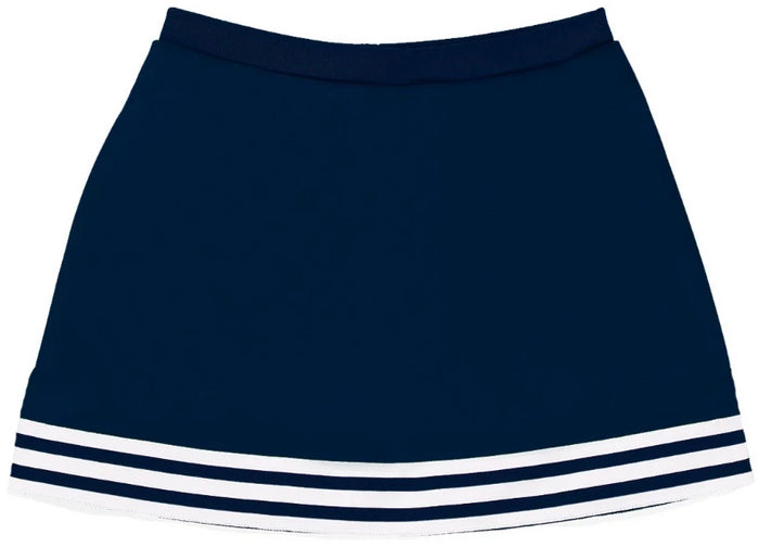 Navy & White A-Line Cheer Skirt