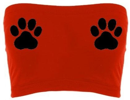 Double Paws Seamless Cropped Tube Top (Available in 2 Colors)