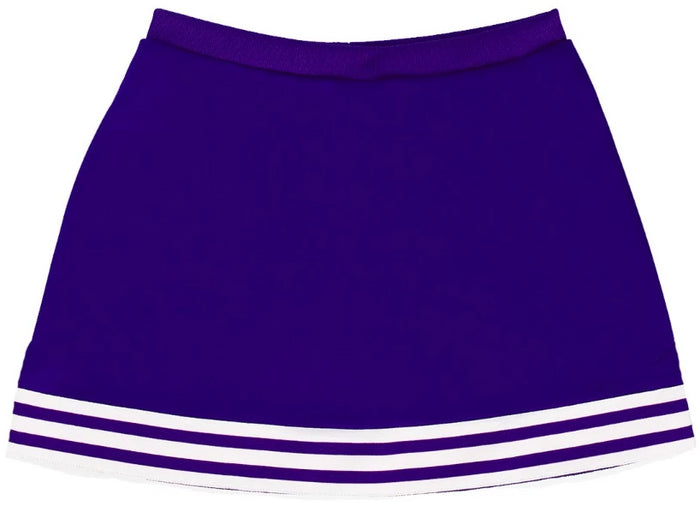 Purple & White A-Line Cheer Skirt