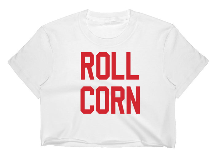 Roll Corn Raw Hem Crop Tee (Available in 2 Colors)
