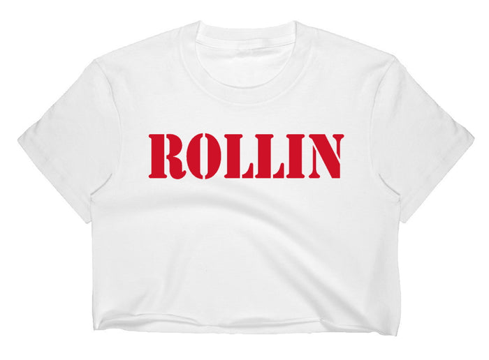 Rollin Raw Hem Crop Tee (Available in 2 Colors)