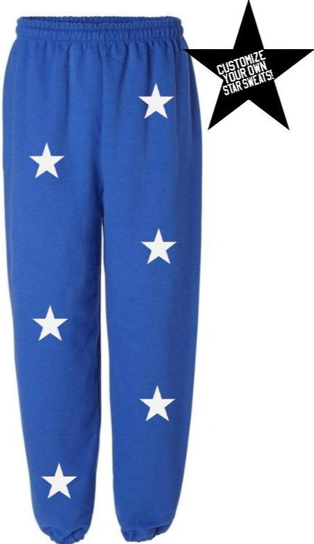 Custom Royal Blue Star Sweats- Customize Your Star Color!