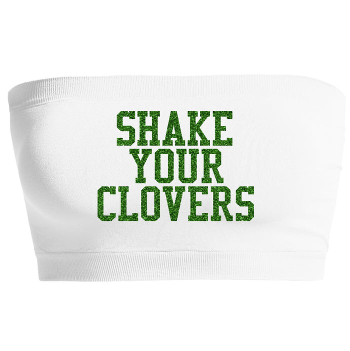 Shake Your Clovers Glitter Seamless Bandeau (Available in 2 Colors)