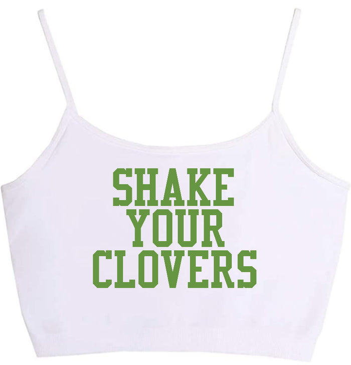 Shake Your Clovers Seamless Crop Top (Available in 2 colors)